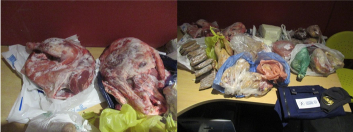 AEROPORTO DI PERUGIA: SEQUESTRATI 60 KG DI PRODOTTI ALIMENTARI DI ORIGINE ANIMALE