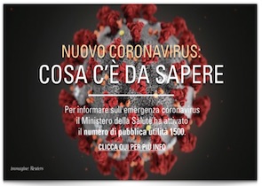 CORONAVIRUS: 2 CASI D’IMPORTAZIONE IN UMBRIA