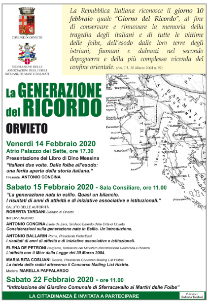 “GIORNO DEL RICORDO”: L’AMMINISTRAZIONE COMUNALE INVITA I CITTADINI A PARTECIPARE ALLE CELEBRAZIONI