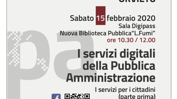 AL DIGIPASS DI ORVIETO INCONTRO SU “OPPORTUNITÀ E FUNZIONAMENTO DEI SERVIZI DIGITALI DELLE PUBBLICHE AMMINISTRAZIONI”