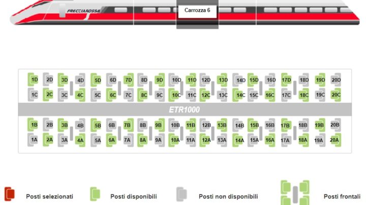 FS ITALIANE, FRECCE TRENITALIA: NUOVO CRITERIO  PER PRENOTAZIONE POSTI