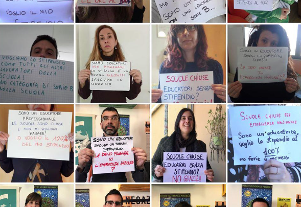 PD E LISTE CIVICHE CENTRO SINISTRA: MOZIONE A SOSTEGNO DELLE RAPPRESENTANZE SINDACALI PER LA GARANZIA DEL REDDITO AGLI EDUCATORI E OPERATORI SOCIALI. 