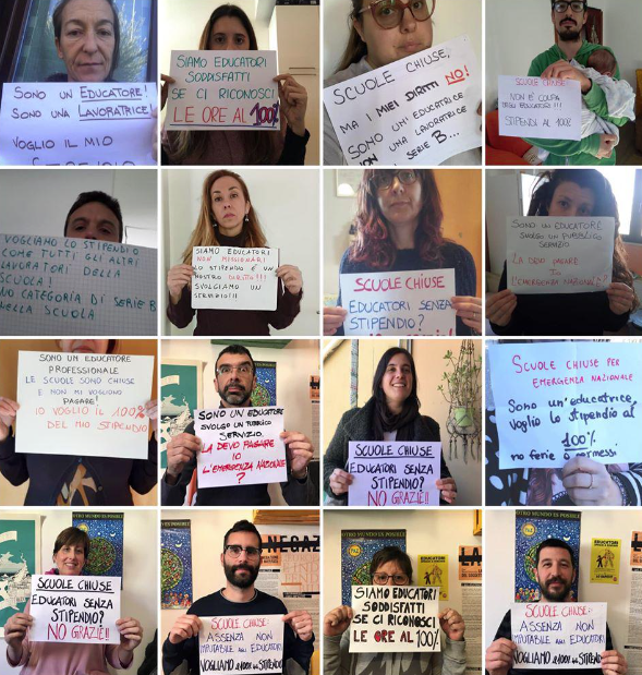 PD E LISTE CIVICHE CENTRO SINISTRA: MOZIONE A SOSTEGNO DELLE RAPPRESENTANZE SINDACALI PER LA GARANZIA DEL REDDITO AGLI EDUCATORI E OPERATORI SOCIALI. 