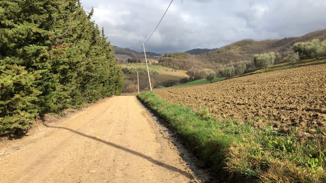 LAVORI SULLE STRADE COMUNALI DI MONTAGNA  A SANTA MARIA DI LIGNANO, PORZIANO, PIAN DELLA PIEVE  INTERVENTI ANCHE AL CIMITERO