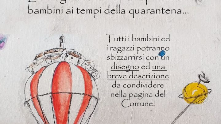 COVID-19, MONTECCHIO, BAMBINI DISEGNANO CORONAVIRUS; DOLCI PASQUALI REGALATI A CITTADINI