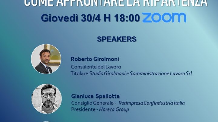 FASE 2, COME AFFRONTARE LA RIPARTENZA, WEBINAR DI  SOMMINISTRAZIONE LAVORO SRL