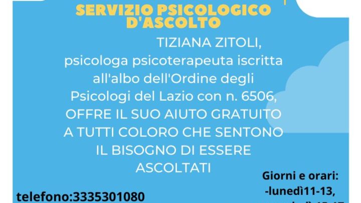 LA PROTEZIONE CIVILE DELL’ORVIETANO AVVIA IL SERVIZIO PSICOLOGICO DI ASCOLTO