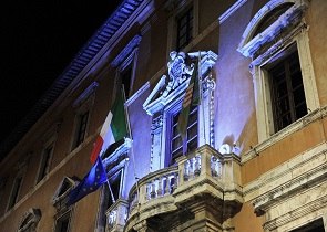 GIORNATA MONDIALE AUTISMO; PALAZZO DONINI, SEDE DELLA GIUNTA REGIONALE, ILLUMINATO DI BLU