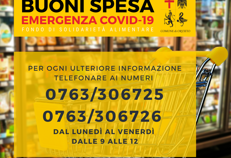 BUONI SPESA – 2^ FASE: RIASSEGNATE LE RISORSE RESIDUE. DISCIPLINARE SU CRITERI E MODALITÀ DI CONCESSIONE AGLI AVENTI DIRITTO