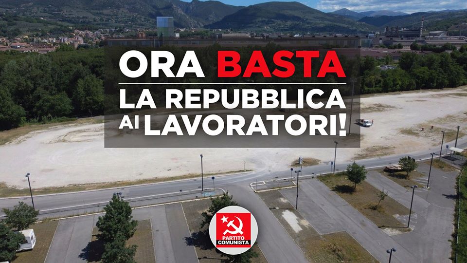 USCITA DEL PARTITO COMUNISTA UMBRIA SULLE SITUAZIONE LAVORATORI DEL FORO BOARIO DI TERNI DEL FORO BOARIO
