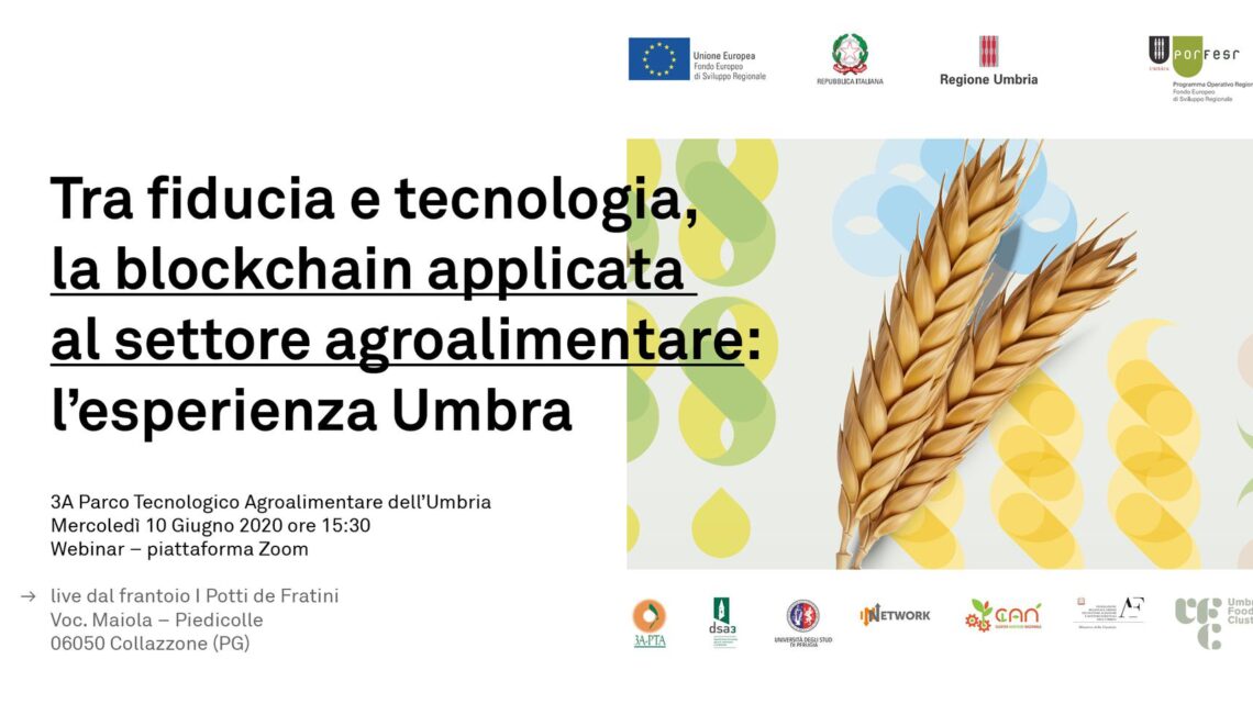 BLOCKCHAIN E AGROALIMENTARE, GLI ESPERTI UMBRI NE PARLANO WEBINAR