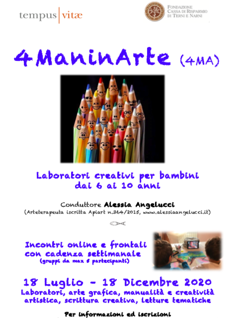 ARTETERAPIA PER BAMBINI E FAMIGLIE  VIA AL PROGETTO DIDATTICO DI TEMPUS VITAE
