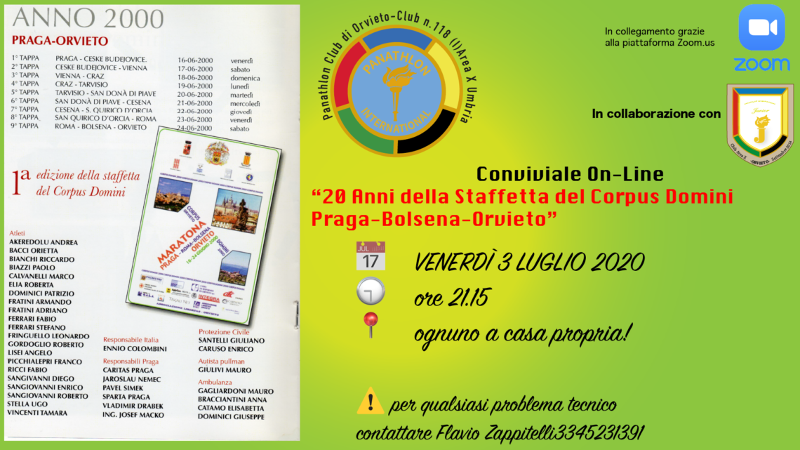 PANATHLON: VENTI ANNI STAFFETTA PRAGA ORVIETO