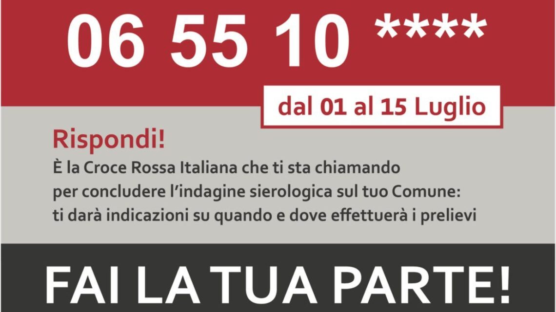 SECONDA FASE INDAGINE SIEROLOGICA AL COVID-19: NUOVO CICLO DI PRELIEVI NEL TERRITORIO COMUNALE DI ORVIETO