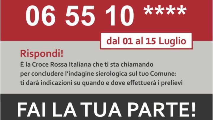 SECONDA FASE INDAGINE SIEROLOGICA AL COVID-19: NUOVO CICLO DI PRELIEVI NEL TERRITORIO COMUNALE DI ORVIETO