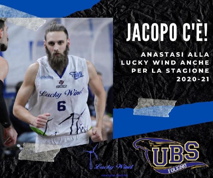UFFICIALE, LA LUCKY WIND FOLIGNO ANNUNCIA LA CONFERMA DI JACOPO ANASTASI