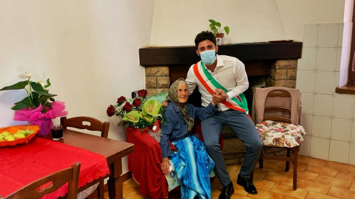 MONTECCHIO, SINDACO GORI FESTEGGIA AUGUSTA GIONTELLA CHE COMPIE 108 ANNI: È LA PIÙ LONGEVA DELLAPROVINCIA 