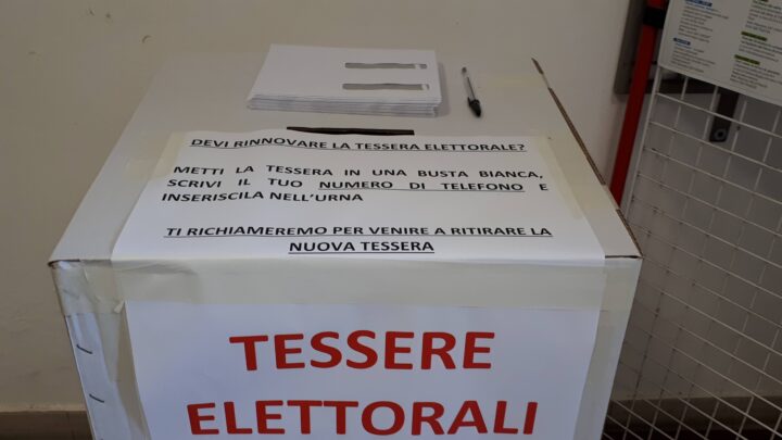 REFERENDUM 20 E 21 SETTEMBRE: MODALITÀ AGGIUNTIVA PER RINNOVO TESSERE ELETTORALI