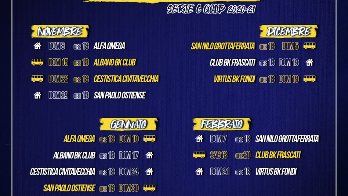 UFFICIALIZZATO IL CALENDARIO DELLA PROSSIMA STAGIONE DI SERIE C-GOLD