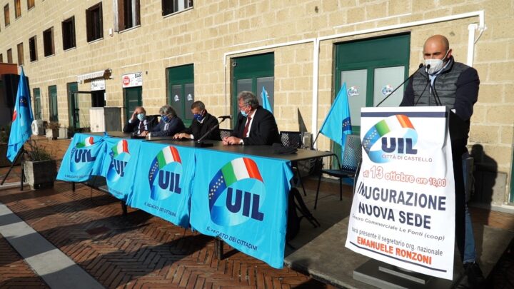 CITTÀ DI CASTELLO, UIL INAUGURA LA NUOVA SEDE “PRESIDIO DI DEMOCRAZIA”