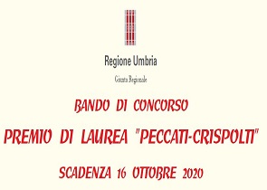 SETTIMA EDIZIONE PREMIO DI LAUREA “PECCATI-CRISPOLTI”, LE DOMANDE ENTRO IL 16 OTTOBRE