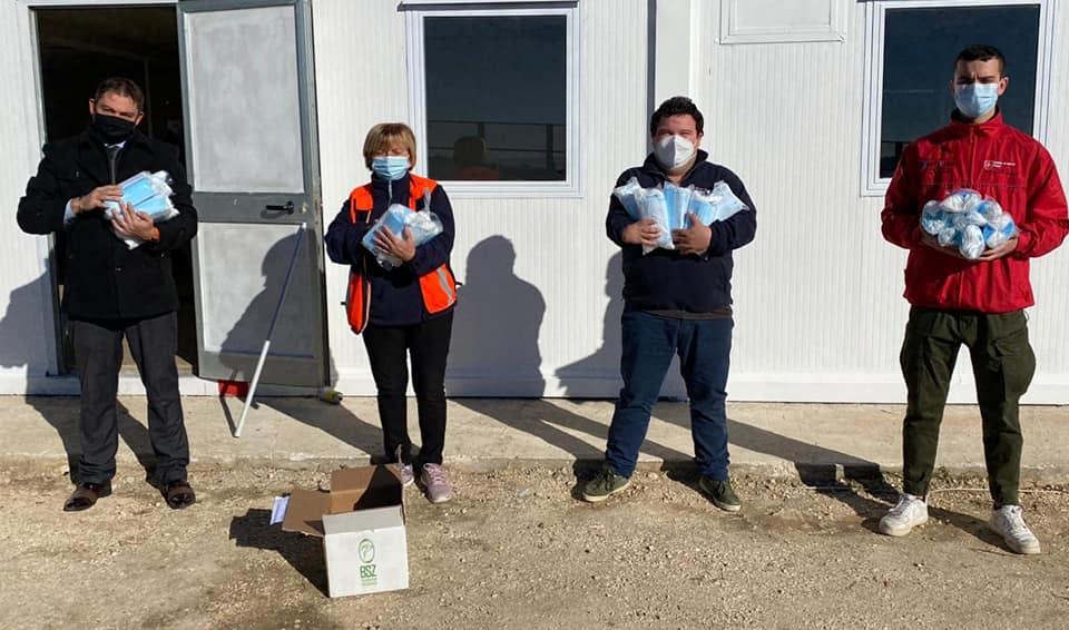 CISOM TERNI AMELIA IN CAMPO PER L’EMERGENZA  I VOLONTARI RICEVONO IN DONO MILLE MASCHERINE 
