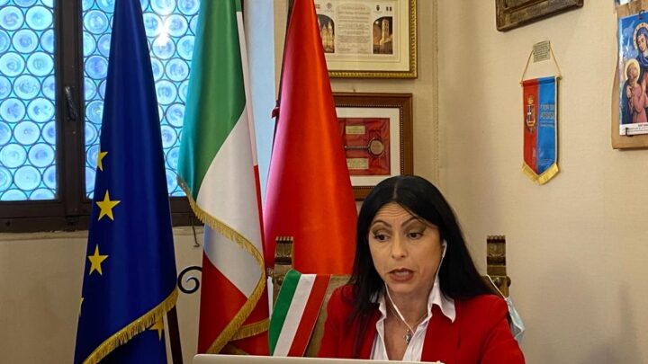 ORDINAZIONE EPISCOPALE PADRE MAURO GAMBETTI  IL SALUTO DEL SINDACO STEFANIA PROIETTI