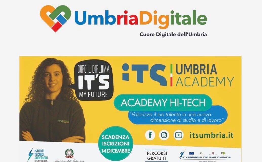 UMBRIA DIGITALE AVVIA COLLABORAZIONE CON ITS UMBRIA ACADEMY: A PARTIRE DALL’ULTIMA SETTIMANA DI NOVEMBRE I PRIMI RAGAZZI DELL’ITS INIZIERANNO STAGE FORMATIVI IN UMBRIA DIGITALE
