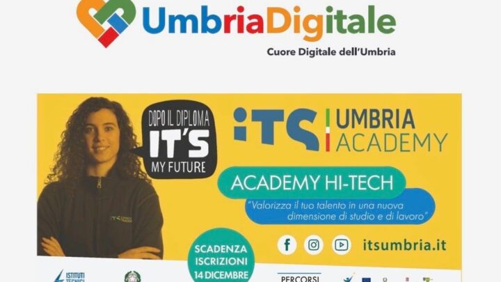 UMBRIA DIGITALE AVVIA COLLABORAZIONE CON ITS UMBRIA ACADEMY: A PARTIRE DALL’ULTIMA SETTIMANA DI NOVEMBRE I PRIMI RAGAZZI DELL’ITS INIZIERANNO STAGE FORMATIVI IN UMBRIA DIGITALE