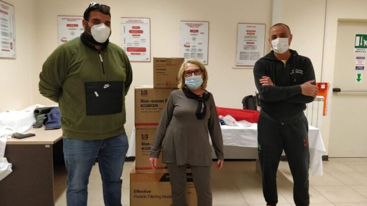 MASCHERINE E DISPOSITIVI AGLI OPERATORI DEL 118  LA DONAZIONE DE I PAGLIACCI 