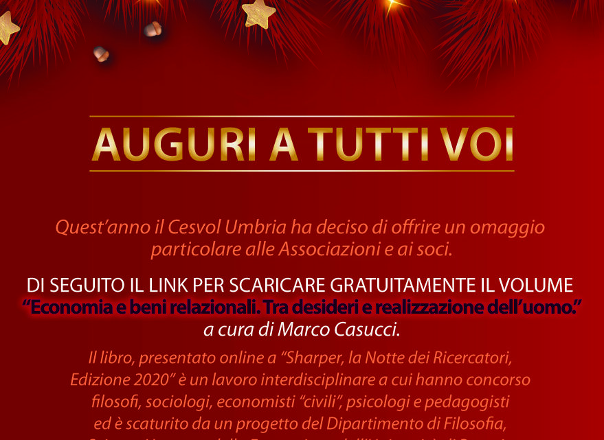  “ECONOMIA E BENI RELAZIONALI”:  IL CESVOL DONA UN LIBRO ALLE ASSOCIAZIONI UMBRE