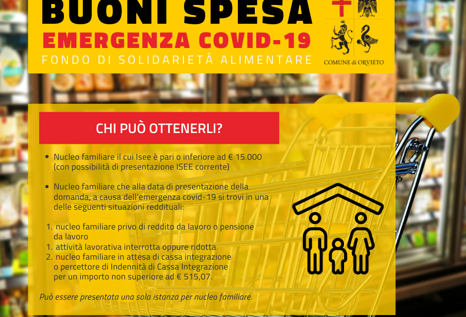 SI CONCLUDE LA 4^ FASE DI ASSEGNAZIONE BUONI SPESA PER EMERGENZA COVID. DAL 20 AGOSTO CESSANO LE ATTRIBUZIONI RELATIVE AL QUARTO DISCIPLINARE