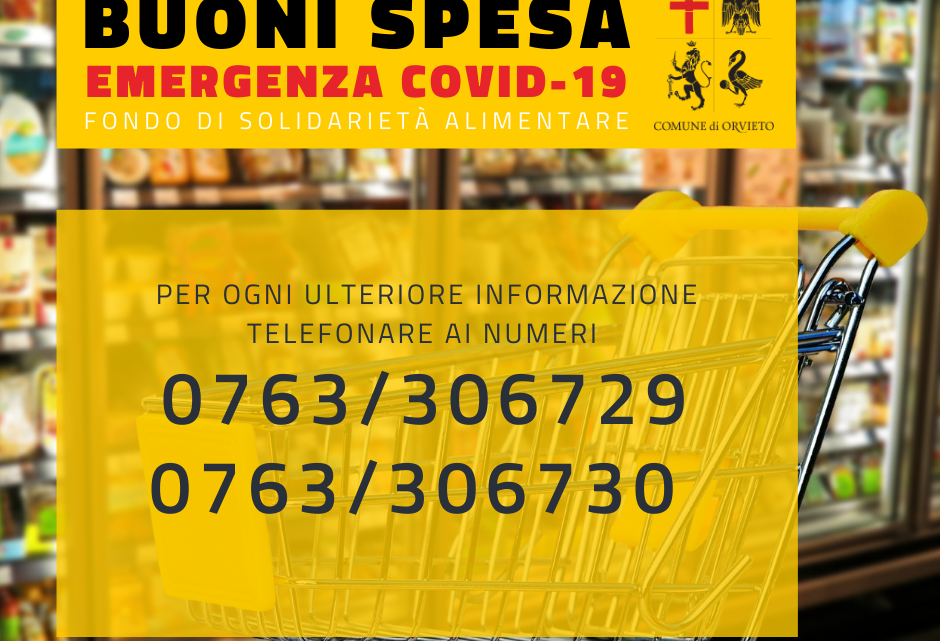 COVID-19: APERTA LA FASE 5 DI ASSEGNAZIONE DEI “BUONI SPESA” RELATIVI AL DECRETO “RISTORI TER”