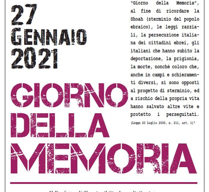 “27 GENNAIO 2021 – GIORNO DELLA MEMORIA” MEDAGLIA D’ONORE ALLA MEMORIA DI GIOVANNI MANCIATI DEPORTATO ED INTERNATO NEL CAMPO DI STAMMLAGER V A MAGSTADT