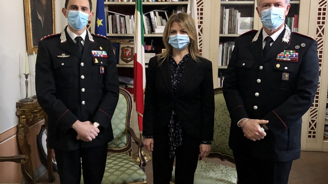 VISITA AD ORVIETO DEL NEO COMANDANTE PROVINCIALE DEI CARABINIERI, DAVIDE MILANO