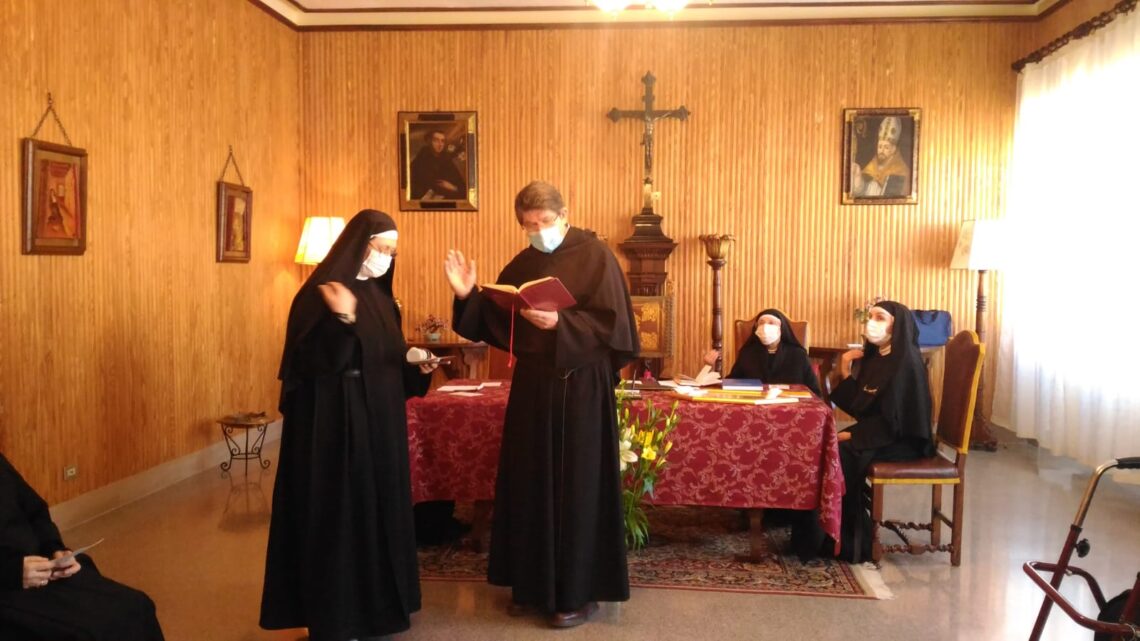 SUOR MARIA ROSA BERNARDINIS RICONFERMATA PRIORA DEL MONASTERO SANTA RITA DA CASCIA  LANCIA UN MESSAGGIO NEL NOME DELLA FRATELLANZA  “SUI PASSI DI SANTA RITA, CONTINUIAMO A SERVIRE IL SIGNORE NEI TANTI PROSSIMI CHE CI CIRCONDANO”