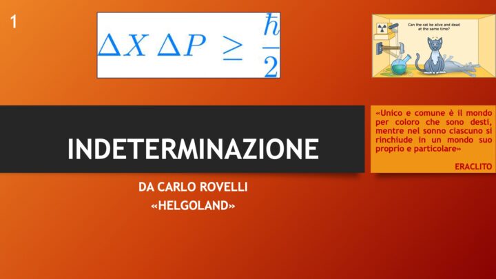 “INDETERMINAZIONE”, ONLINE IL SECONDO INCONTRO DI FILOSOFIA A CURA DEL PROF. BARBABELLA