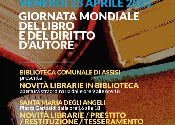 LA BIBLIOTECA COMUNALE ADERISCE ALLA GIORNATA MONDIALE DEL LIBRO E DEL DIRITTO D’AUTORE