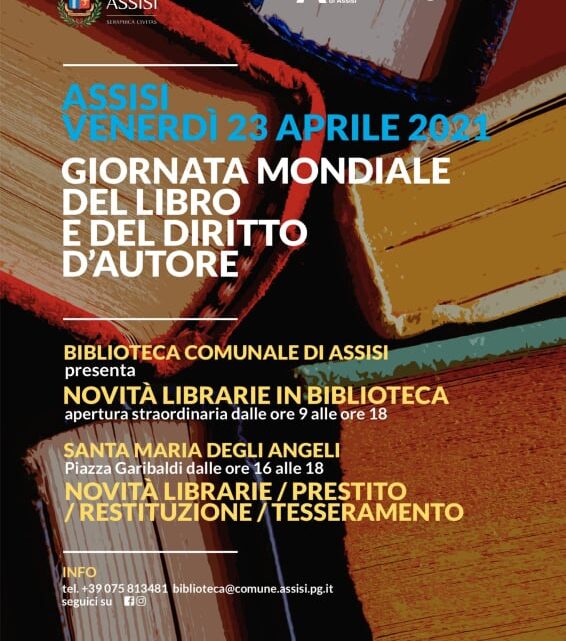 LA BIBLIOTECA COMUNALE ADERISCE ALLA GIORNATA MONDIALE DEL LIBRO E DEL DIRITTO D’AUTORE