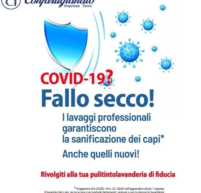 “FALLO SECCO!” È LA CAMPAGNA DELLE PULITINTOLAVANDERIE DI CONFARTIGIANATO PER LA PROMOZIONE DEL LAVAGGIO A SECCO DEI CAPI, GARANZIA DI PULIZIA EFFICACE E IGIENIZZAZIONE DI ABITI, VESTITI, COPERTE E TANTI ALTRI ACCESSORI