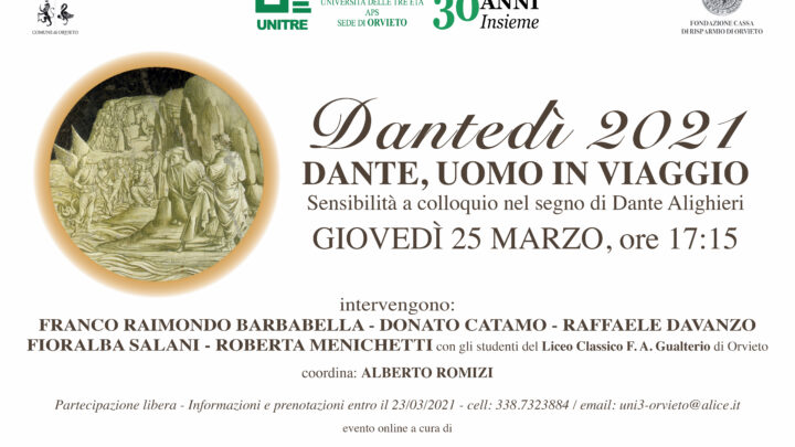 IL DANTEDÌ DELL’UNITRE ORA ONLINE SUL CANALE UFFICIALE YOUTUBE
