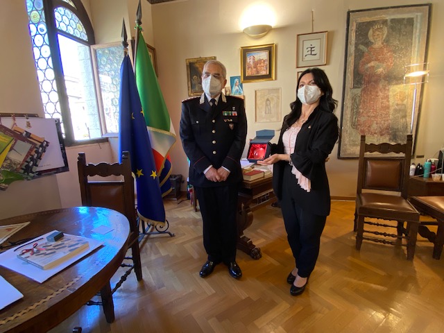 IL COMANDANTE UNITA’ FORESTALI, AMBIENTALI,  E AGROALIMENTARI DEI CARABINIERI ANTONIO PIETRO MARZO  IN VISITA IN COMUNE