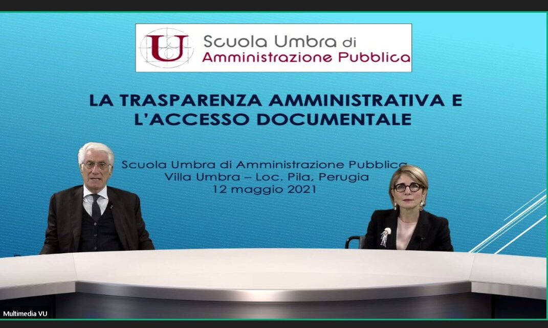SCUOLA UMBRA AMMINISTRAZIONE PUBBLICA, OLTRE 200 ISCRITTI AL WEBINAR SU TRASPARENZA AMMINISTRATIVA E ACCESSO