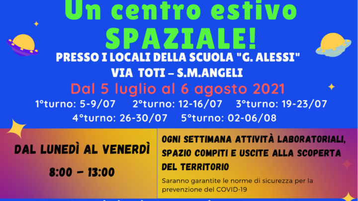 TUTTO PRONTO PER I CENTRI ESTIVI  RISERVATI AI BAMBINI E AI RAGAZZI