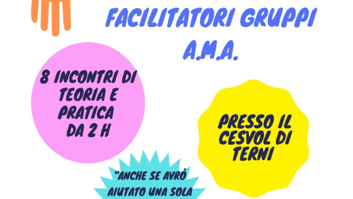 CESVOL E ANPAS UMBRIA INSIEME PER FORMARE I FACILITATORI DEI GRUPPI A.M.A.