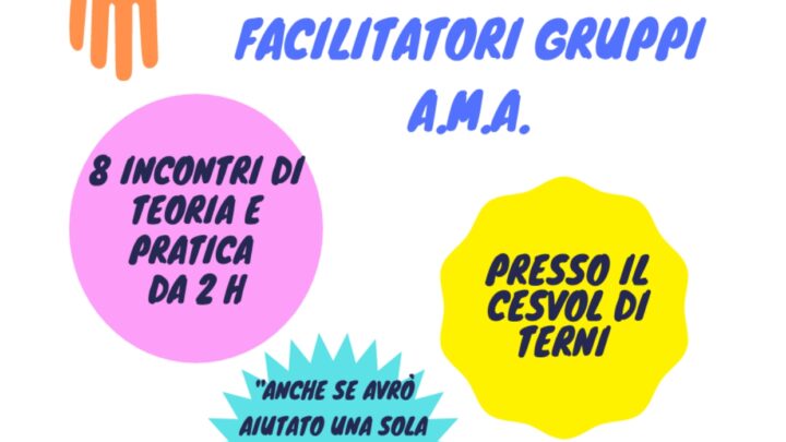 CESVOL E ANPAS UMBRIA INSIEME PER FORMARE I FACILITATORI DEI GRUPPI A.M.A.
