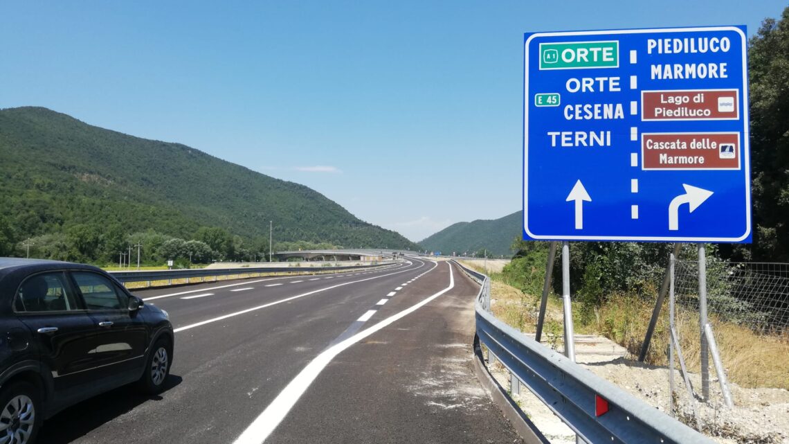 ANAS: SULLA TERNI-RIETI APERTI I NUOVI SVINCOLI DI PIEDILUCO E COLLI SUL VELINO