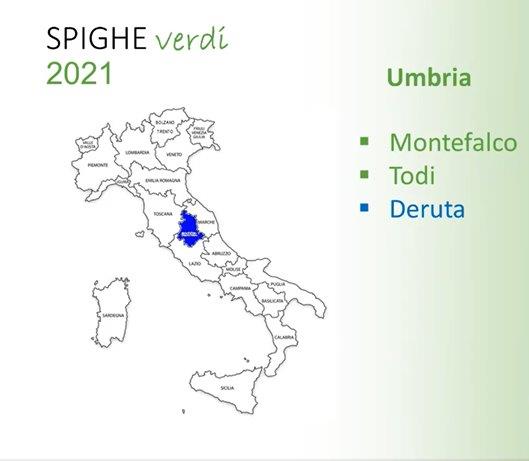 ASSEGNATE LE ‘SPIGHE VERDI 2021’: MONTEFALCO, TODI E DERUTA I COMUNI UMBRI  TRA I 59 VIRTUOSI COME ECCELLENZE RURALI ITALIANE.