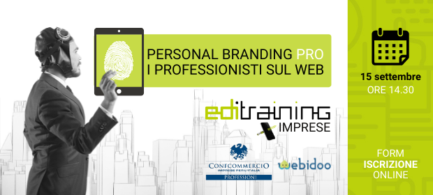PERSONAL BRANDING PRO, I PROFESSIONISTI SUL WEB: WEBINAR GRATUITO CONFCOMMERCIO