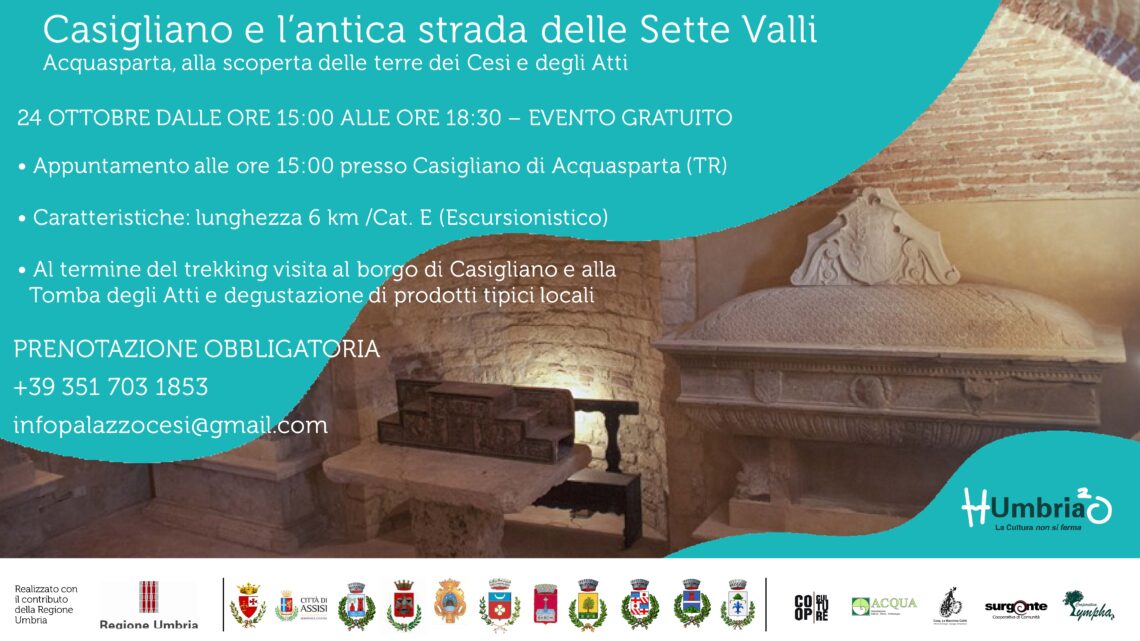 PROSEGUONO LE VISITE GUIDATE IN UMBRIA TRA NATURA E STORIA: SABATO 23 OTTOBRE MASSA MARTANA “LA MONTAGNA BUCATA” – DOMENICA 24 OTTOBRE ACQUASPARTA “LE TERRE DEI CESI E DEGLI ATTI”